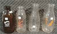 4 Milk Bottles