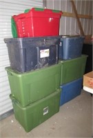 (7) Large totes with lids.
