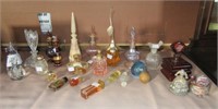 (22+) Vintage glass perfume bottles in a variety