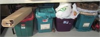 (4) Totes of holiday items including Christmas