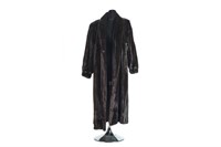 Black mink fur coat
