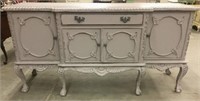 DISTRESSED BUFFET WITH BALL AND CLAW FRONT AND
