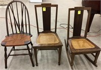 BEDROOM ROCKER AND CHAIR, WINDSOR CHAIR