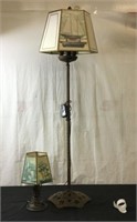 SMALL TABLE LAMP (13" H), FLOOR LAMP (42" H)