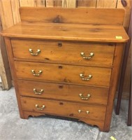 EARLY HANDDOVETAILED 4 DRAWER CHEST