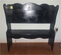 BLACK BENCH WITH BACK
