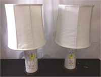 WHITE AND WOOD LAMPS *
