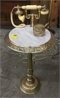 PRINCESS STYLE PHONE TABLE WITH BRASS STAND