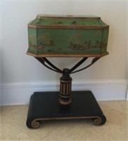 ORIENTAL TYPE SEWING CHEST ON STAND