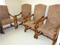 Ornately Carved Armchairs