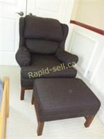 Upholstered Chair & Ottoman