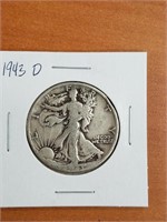 1943-D Walking Liberty 1/2 Dollar