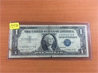 1957A Star Note Silver Certificate $1 Bill