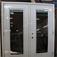 6'X80" STEEL FRENCH PATIO DOORS W/ BLINDS