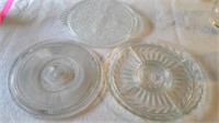 Glass Cake Platters and Divided Platter