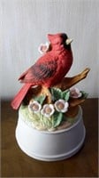 Porcelain Cardinal Music Box Figurine