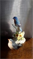 Porcelain  Blue Bird Figurines