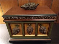 Carved Acorn Keepsake Box