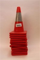 SET OF 12 SAFETY CONES, 18" HIGH