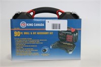 KING 90 PIECE DRILL BIT AND ACCESSORY KIT