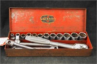 Western Auto Wizard Vtg Socket Wrench Set In Box