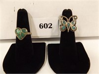 LADIES TURQUOISE COCKTAIL RINGS (2)