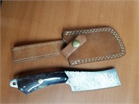 Custom 8 1/2 " Damascus Full Tang Hunting Knife