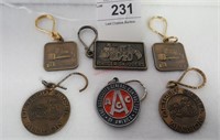 Lot Of (6) Keychain Fobs