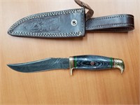 Custom Forged 12" Damascus Hunting Knife