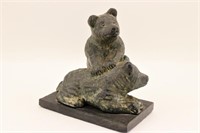 Bronze Bear Cubs Sculpture