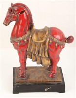 MARK ROBERTS 20TH CENTURY TANG EQUESTRIAN STATUE