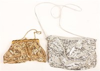 TWO WHITING & DAVIS CHAINLINK PURSES