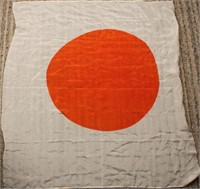 WWII JAPANESE RISING SUN SILK FLAG