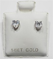 10M- 14k gold cubic zirconia earrings