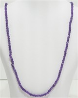 36M- amethyst necklace 45.0ct w/ ss clasp
