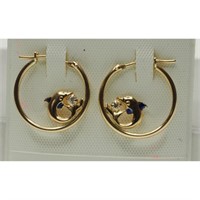 24M- 10k yellow gold cubic zirc earrings