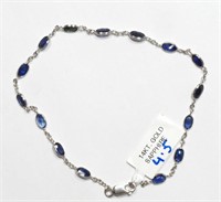 38M- 14k blue sapphire (4.5ct) bracelet $3,000