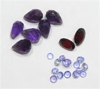 30M- garnet, amethyst & tanzanite gemstones
