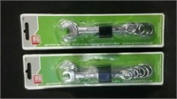 2 NEW SAE 5 piece combo wrench set