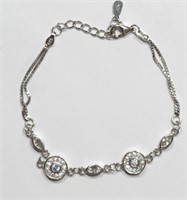 34M- sterling silver cubic zirc bracelet
