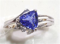 46M- 14k tanzanite & diamond ring $2,300
