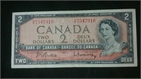 1954 Canada $2 bill