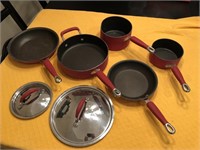 7pcs Kitchen Aid Red cookware