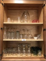 Shelves full of Crystal drink ware & more