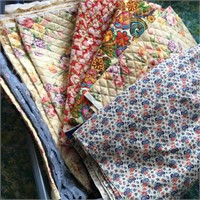 Quilting Fabric in Storage in Bin