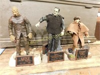 3 figures, Mole Man, Son of Frankenstein,