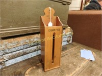wood cigarette pkg holder, 13.5 " t