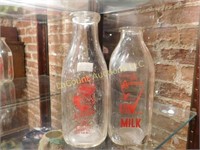 Northland & Lenawee milk bottles