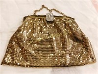 vintage gold,  Whiting & Davis purse