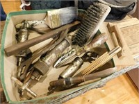 box of vintage tools